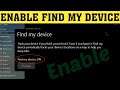 How To Enable Disable Find My Device In Window11/10/8