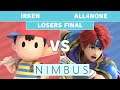 Nimbus 55 - Irken (Ness) vs. CK | All4None (Roy) Losers Final - Smash Ultimate