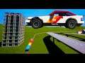 A Car flies into a Building and the Building explodes! - Brick Rigs