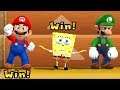 Mario Party 9 - Step it Up - Mario vs. Spongebob vs. Luigi vs. Peach (Master CPU)