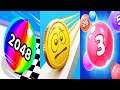 Ball Run 2048 VS Coin Rush VS Marble Run 3D Android iOS Gameplay (Level 241-250)