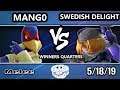 GOML 2019 SSBM - C9 | Mango (Falco) Vs. Swedish Delight (Sheik) Smash Melee Tournament W. Quarters