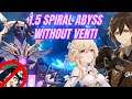 How I Cleared 1.5 Spiral Abyss Without Venti (3 Stars) | Lumine is so OP | Build Is At The End