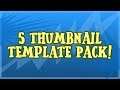 FREE YOUTUBE THUMBNAIL TEMPLATE PACK (5 Thumbnails)