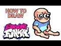 How To Draw Baby Blue Brother - Friday Night Funkin Step by Step
