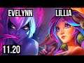 EVELYNN vs LILLIA (JUNGLE) | 13/0/8, Legendary, 400+ games | EUW Grandmaster | v11.20