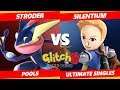 Glitch 8 SSBU - Stroder (Greninja) Vs. Silentium (Mii Swordfighter) Smash Ultimate Tournament Pools