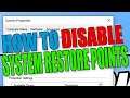 How To Disable System Restore Points In Windows 10