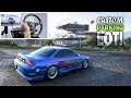 Drifting CUSTOM Parking Lot - Forza Horizon 5 (w/900° Steering Wheel Setup)