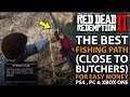 **THE BEST** FISHING PATH (Close To Butchers) For EASY Money in Red Dead Online PS4 , PC & Xbox One