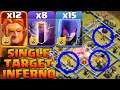Single Target Inferno Base Destroyed With Super Giant + Witch + Bat Spell Th14 Attack Strategy 2021