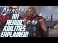 Marvel's Avengers: 101 - Thor Heroic Abilities EXPLAINED!!! Bifrost, Heimdall, & More!!!