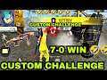 Custom Challenge 4 vs 4 | 7-0 win 🤣🤣 | Bap Bap Hota hai | free fire custom challenge | r gaming.