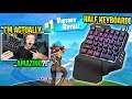 I bought a HALF Keyboard for Fortnite and it TURNED me into THIS... (smallest keyboard ever)