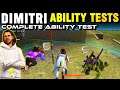 Dimitri Character Ability Test in Free Fire | New Character Auto Revive Skill Test