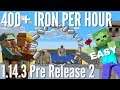 Minecraft Iron Farm: Iron Farm works in 1 14 3 Pre 2 with 400+ Iron Per Hour Avomance 2019
