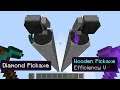 efficiency V wooden pickaxe vs diamond pickaxe