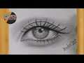 HOW TO DRAW EASY WAY A REALISTIC EYE FOR BEGINNERS STEP BY STEP | Drawing Tech