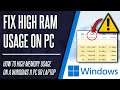 How to Fix High Memory/RAM Usage on Windows 11 PC