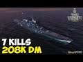 World of WarShips | Stalingrad | 7 KILLS | 208K Damage - Replay Gameplay 4K 60 fps