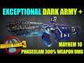 BL3 - LVL 65 - Exceptional Dark Army - Cryo - Phaseslam 300% Dmg   Mayhem 10