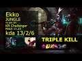 Ekko vs Lee Sin Jungle - KR Challenger 13/2/6 Patch 11.23 Gameplay // [롤] 에코 vs 리 신 정글