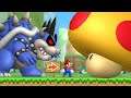 New Super Mario Bros. Wii - Dark Bowser &  Mega Mushroom Fight in the first Level