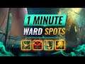 4 OP Warding Spots EVERYONE SHOULD KNOW in 1 Minute - League of Legends #Shorts