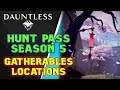 ALL LOCATIONS OF HUNT PASS 5 KUNAI/GATHERABLES - Dauntless Patch 0.8.0