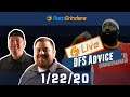 DRAFTKINGS NBA DFS PICKS AND STRATEGY 1/22/20 GRINDERSLIVE