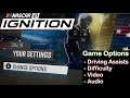 NASCAR 21: Ignition Game Options - Difficulty & Assists, Video, Audio