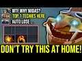 WTF FIRST ITEM MIDAS POS5 - TOP 1 TECHIES STRATEGY "Don't try this at home!"