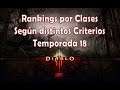 Diablo 3 Rankings de todas las clases según distintas categorías