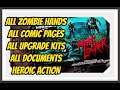 Zombie Army 4 Dead War -Meat Locker Collectibles: Zombie Hands, Documents, Upgrade Kits, Comic Pages