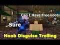 Noob Disguise Trolling! Fun Social Experiment - Dungeon Quest Roblox
