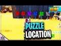 Fortnite Fortbyte #28 Location Accessible by solving Pattern Match Puzzle outside Desert Junkyard