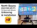 NB (North Bayou) AVA1500-60-P1 TV Stand with Wheels - Unboxing & Installation