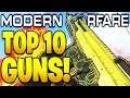 TOP 10 BEST GUNS IN MODERN WARFARE AFTER PATCH! COD MODERN WARFARE BEST WEAPONS IN COD MW1.08
