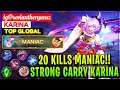 20 Kills MANIAC!! Strong Carry Karina [ Top Global Karina ] ig@seviantheryansz - Mobile Legends
