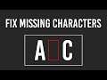 How to fix missing font characters (Adobe - Inverted commas, Quotation marks etc)