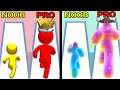 NOOB vs PRO in Color Run Stickman 3D vs NOOB vs PRO in Blob Runner 3D