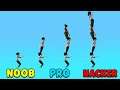 NOOB vs PRO vs HACKER In TOWER RUN - Walkthrough Gameplay (iOS Android)