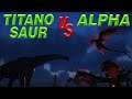 Titanosaur vs Alpha Creatures || Ark Battle