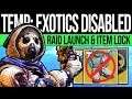 Destiny 2 | Broken Exotics DISABLED for Content Launch (Shadowkeep Raid Update)