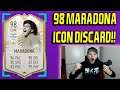 DISCARD 98 MARADONA Prime ICON Moments 🔥 FIFA 22 21 Ultimate Team Pack Opening Pack Animation PS5