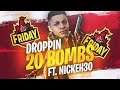 DROPPING A 20 BOMB IN FRIDAY FORTNITE! (Ft. Nick Eh 30)