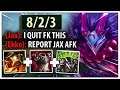 He tried to pick Jax to COUNTER me...So I COUNTERED him and forced a Rage-Quit ;)
