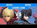 MSM 203 - Demise | Nicko (Shulk) Vs Nitro (Joker) Losers Semis - Smash Ultimate