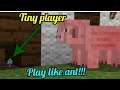 Playing Minecraft as antman!!!| Tiny Steve gameplay