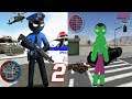 Stickman Police Rope Hero VS Stickman HULK - Android Stickman Games